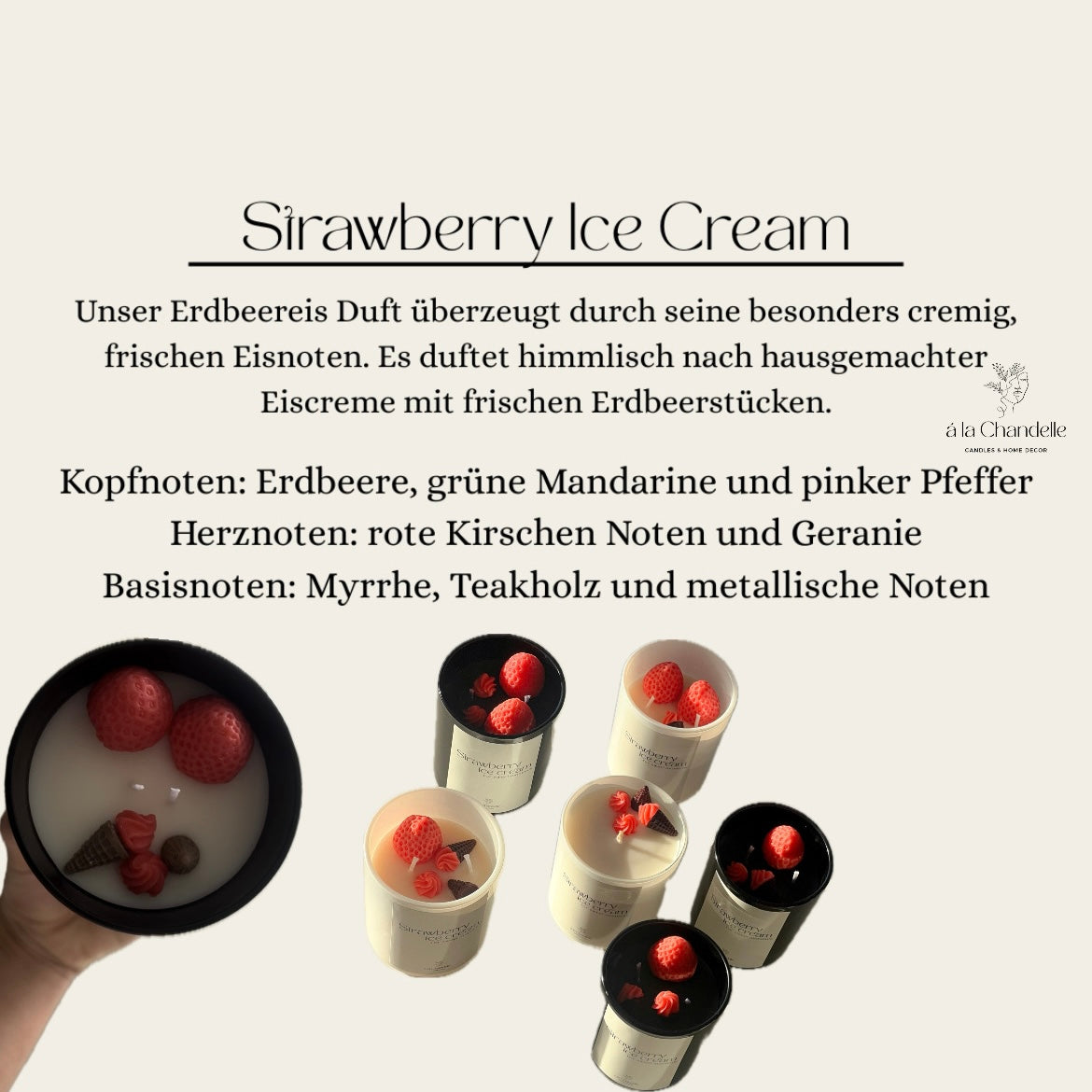 Strawberry Ice Cream Duftkerze
